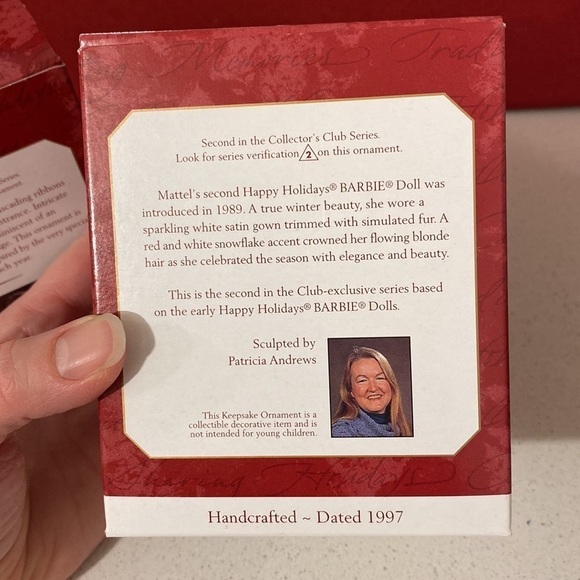 Barbie Hallmark 1997 Keepsake Collector Series Club Series Ornaments - Picture 5 of 12